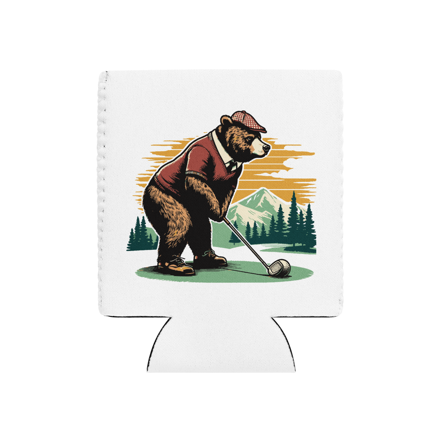Retro Bear Can Cooler